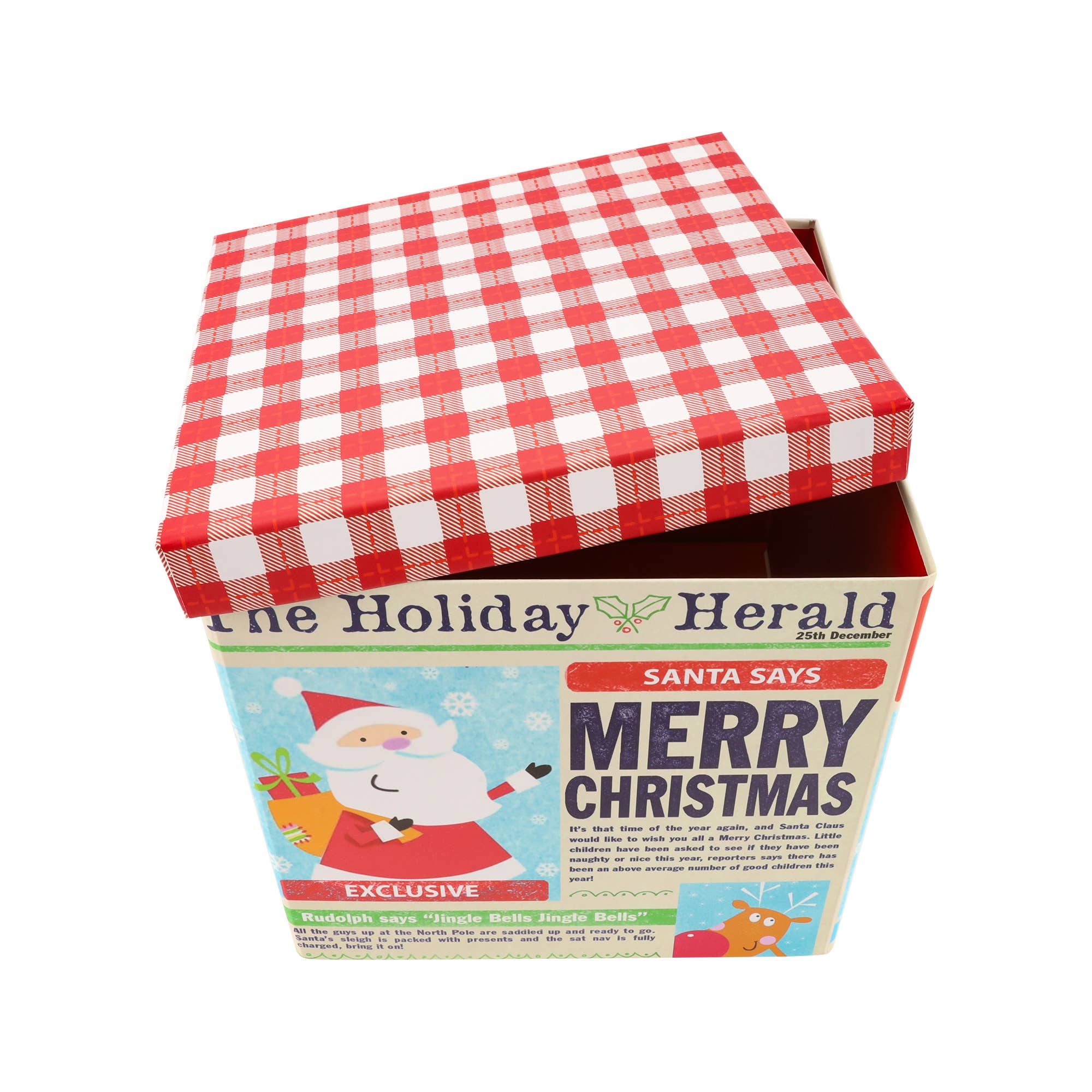 LA Ribbons Wholesale - Vente Coffrets cadeaux - Boîte cadeau de vacances pliable 9" x 9" x 9" avec couvercle amovible | Journal de vacances3