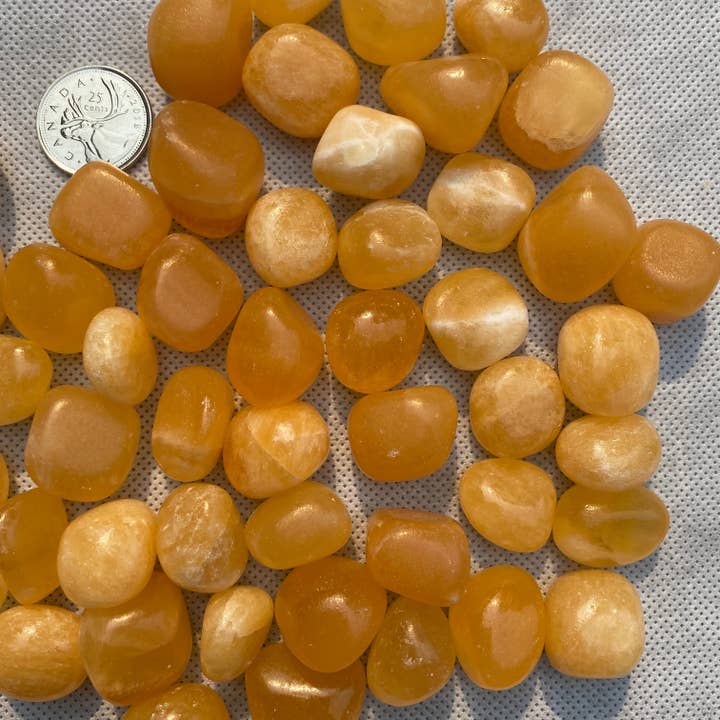 Moonbeam Healing - Wholesale Spiritual Stone/Crystal - Orange Calcite Tumbled Stones