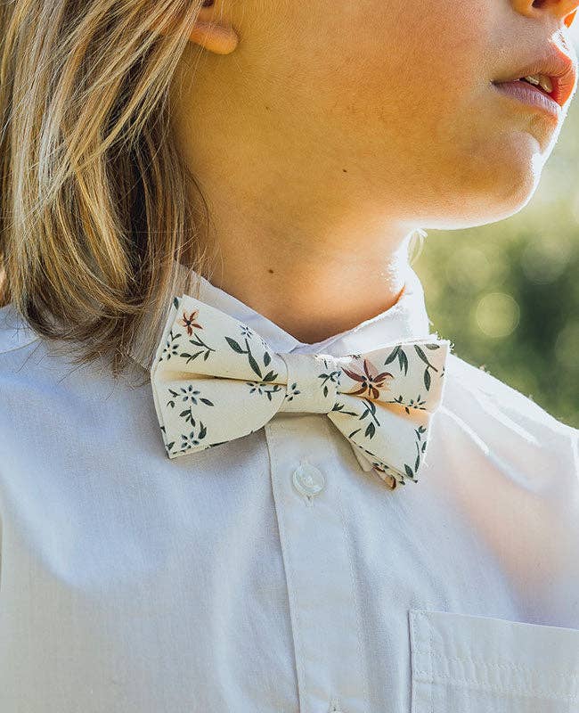 Unipap's - Wholesale Fashion Headband - Kids - Liberty White Bow Tie No. 8 Child in Cotton "Charles"1