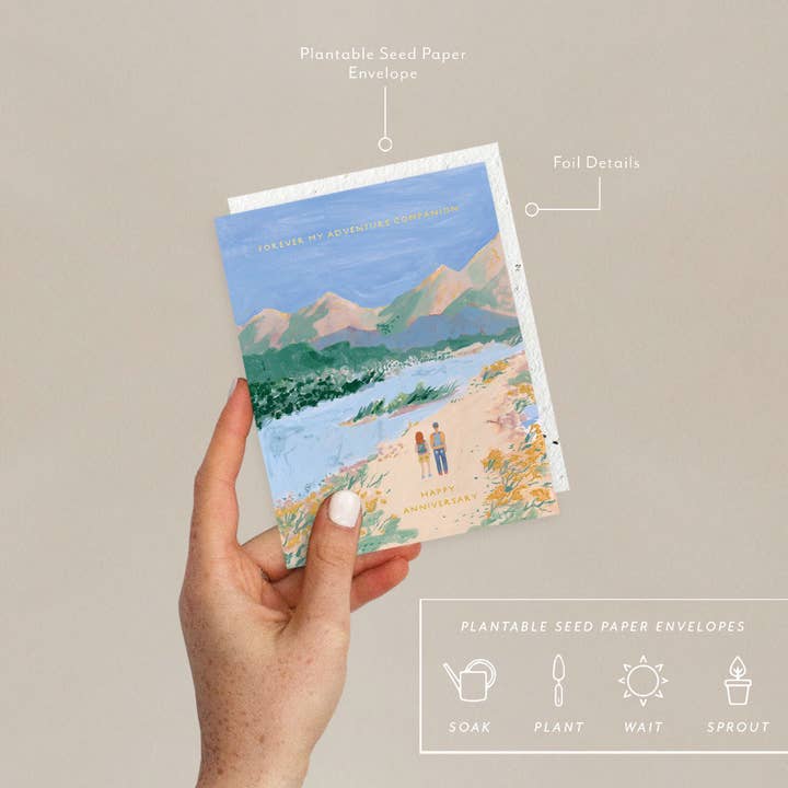 Seedlings - Wholesale Anniversary Card - Adventure Companion - Anniversay Card