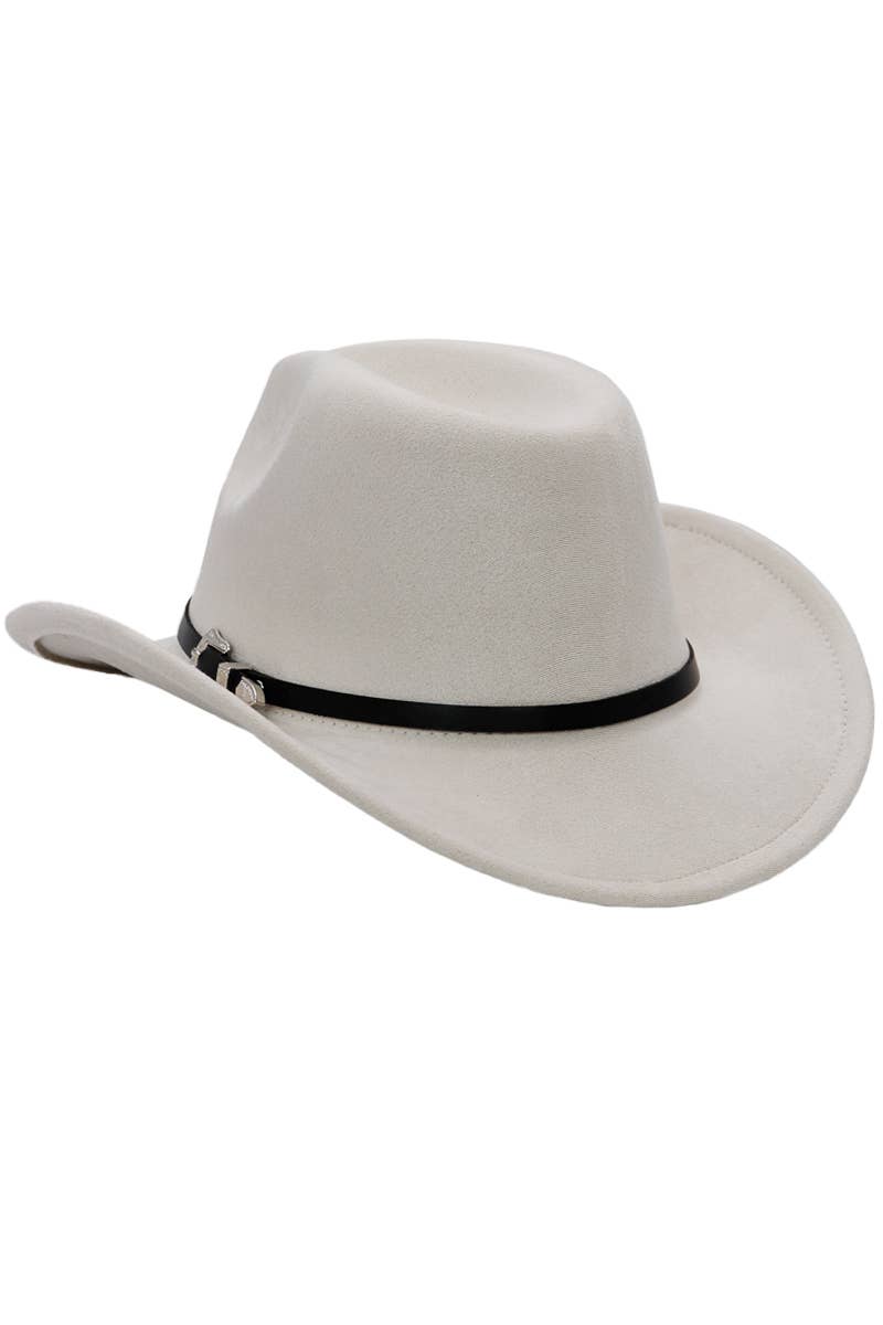 Cap Zone – Engroshandel Cowboyhat - Unisex – Western spænde bælte imiteret nubuck ruskind cowboyhat2