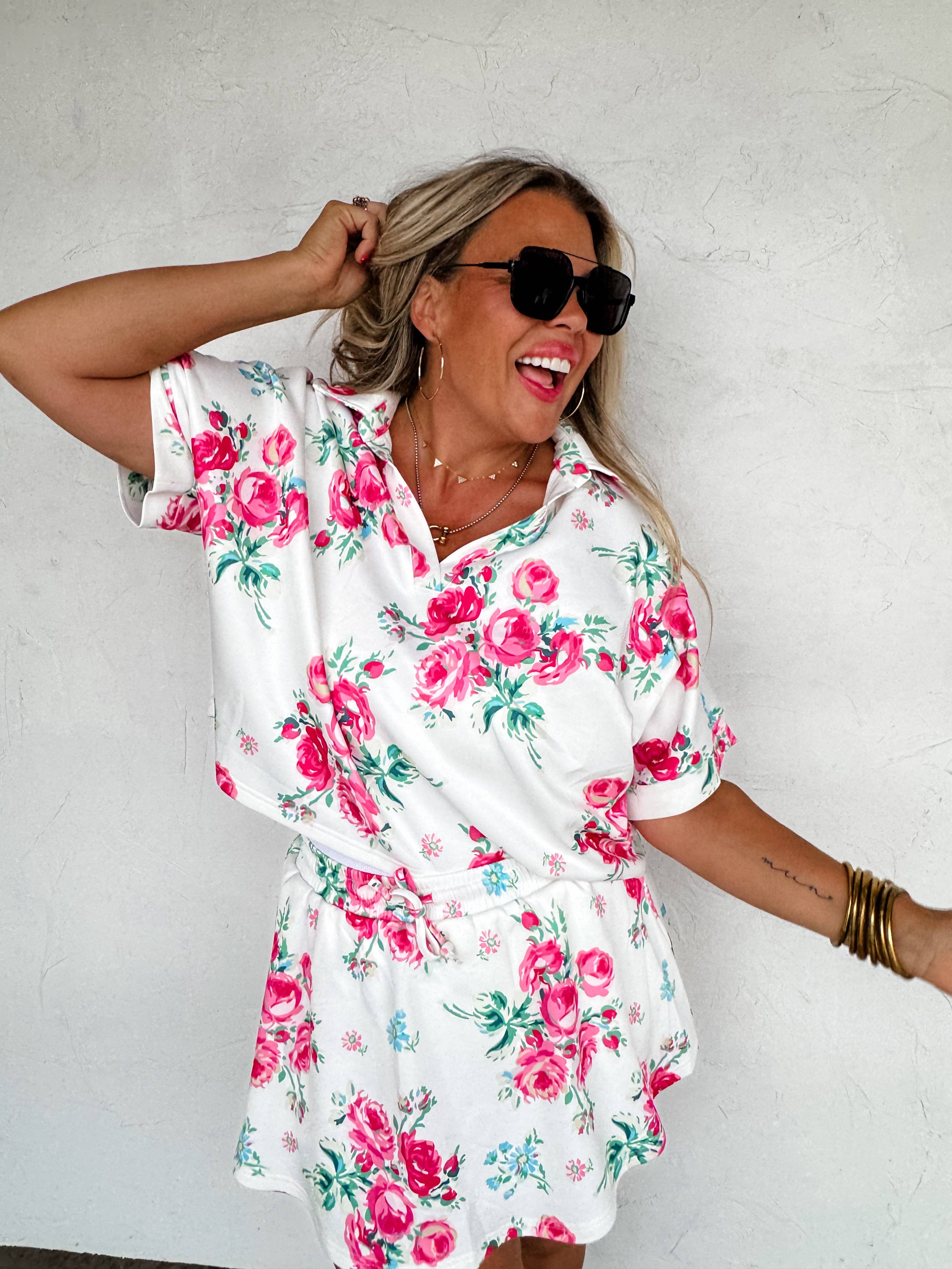 BLAKELEY - Vente Ensemble haut et jupe - Femme - ENSEMBLE JUPE-SHORT FLORAL CHAUD À REPÉRER3