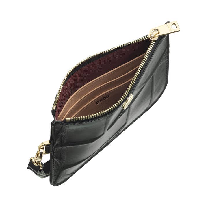 dudu - Vendita all'ingrosso Braccialetti - Dudu Piccola Pochette in Pelle da Polso Nero_nudo3