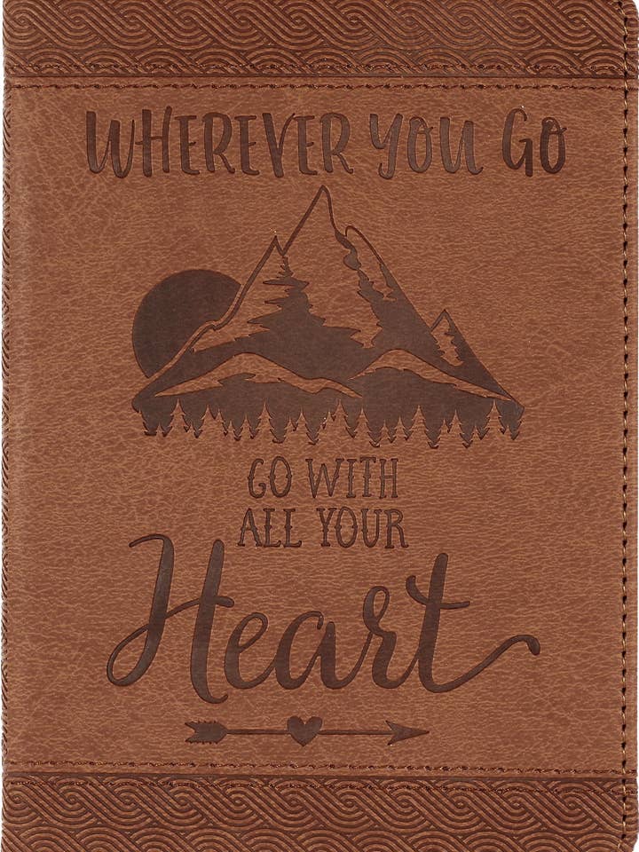 Wherever You Go, Go With All Your Heart Artisan Journal for wholesale by Peter Pauper Press