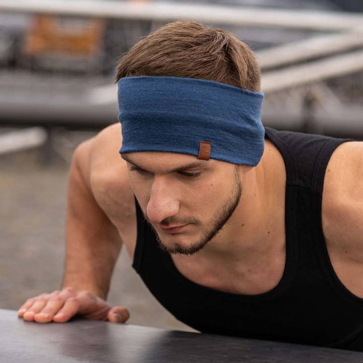 Men's Headband 160 Merino Denim for wholesale on Faire2