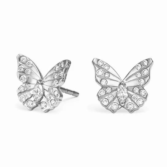 Brinco de Borboleta. Prata Esterlina CZ por atacado de HoopLa