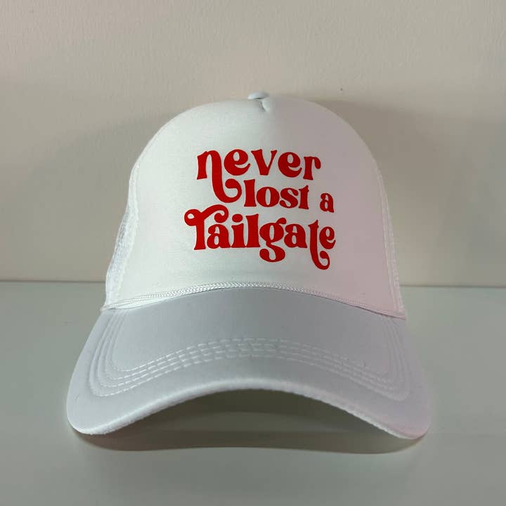 Never Lost a Tailgate Trucker Hat for wholesale by 251 Coastal Art Co