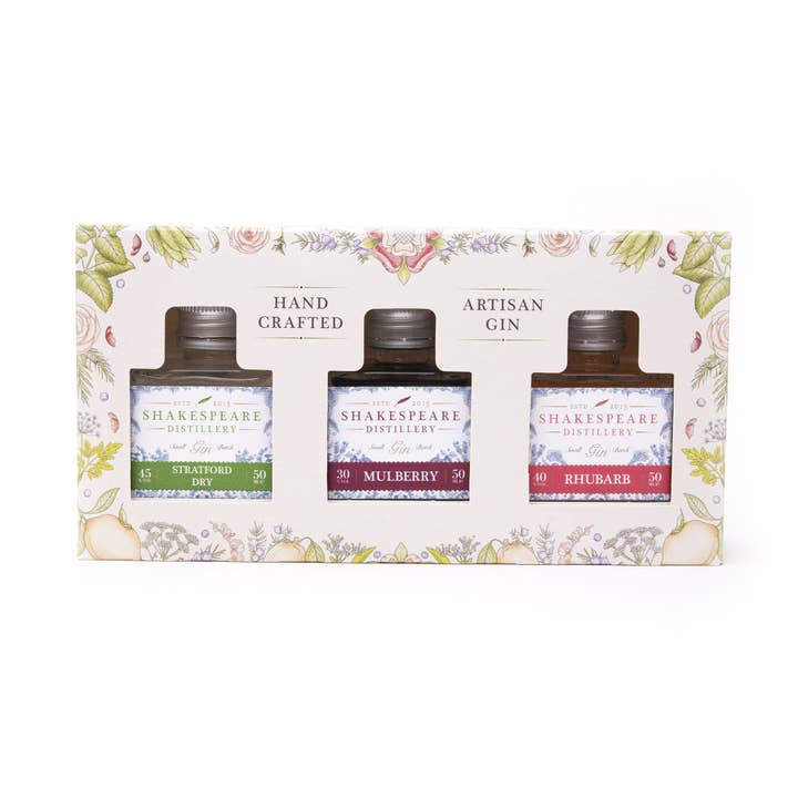 Shakespeare Distillery - Venta al por mayor Ginebra - Set de regalo de 3 ginebras