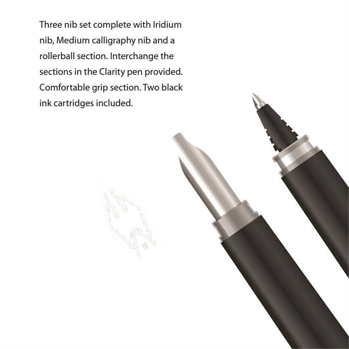 Manuscript - Wholesale Pen - Manuscript Clarity Fountain Pen Set - Black4