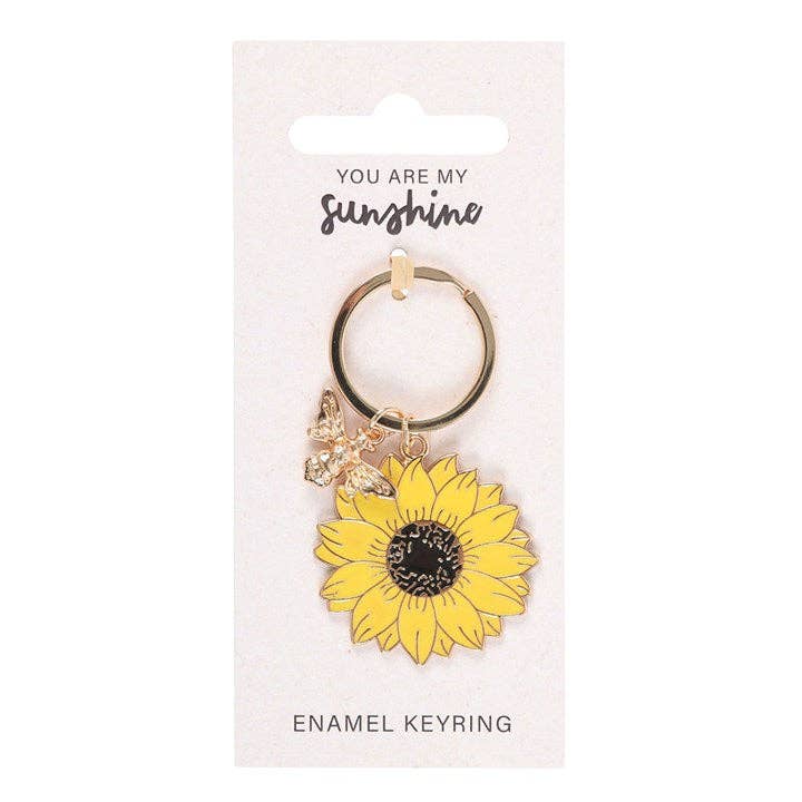 Something Different Wholesale – wholesale Keychain – Women's – You Are My Sunshine Sunflower Keyring1