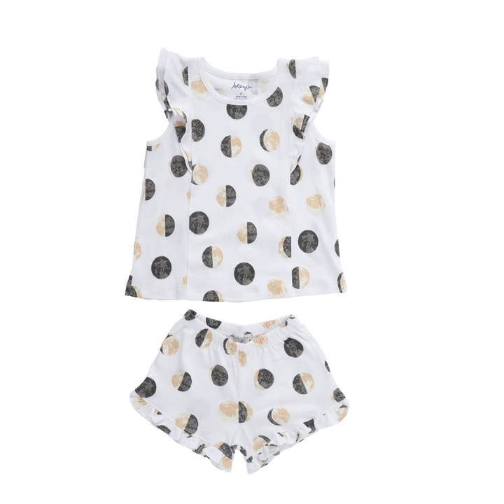 Moon Shadow Girl Ruffle Short Set for wholesale by Beezu Baby