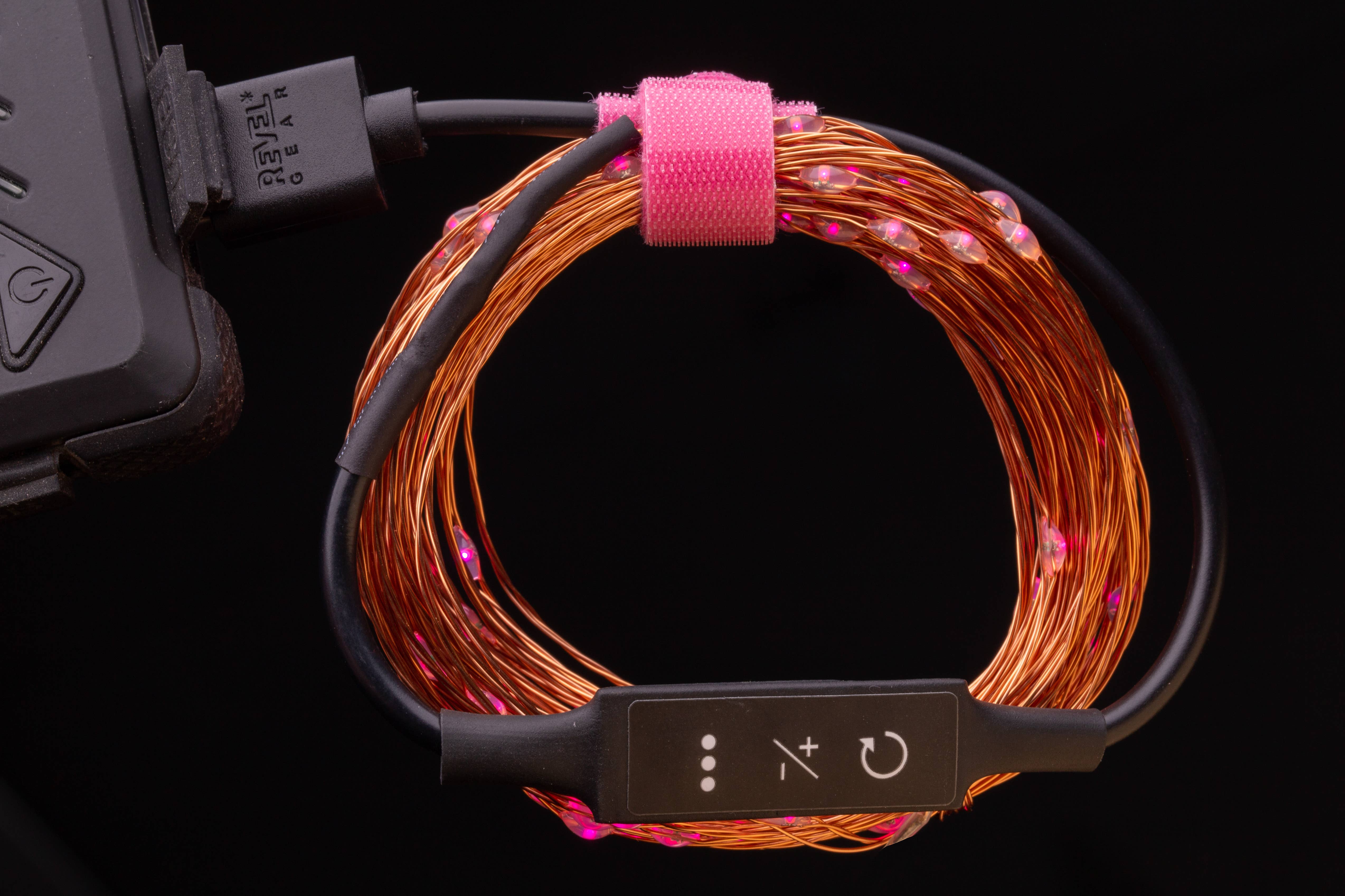 Revel Gear - Wholesale String Lights - Trail Hound™ 30ft. LED Dimmable USB Camping Light Pink6