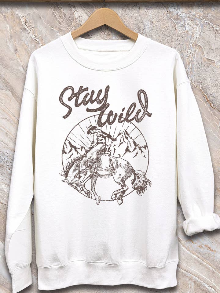 SPT-SS-111_Stay Wild Sweatshirt for wholesale by SP Tops, Inc.