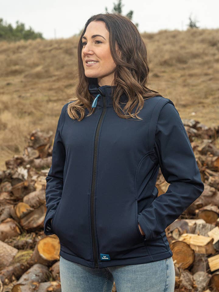 Solid Women's Carroll Jacket in Navy for wholesale on Faire7