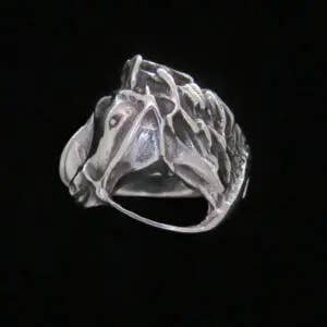 Anel de Cabeça de Cavalo em Prata de Lei por atacado de Zeppo Merchandisers Inc