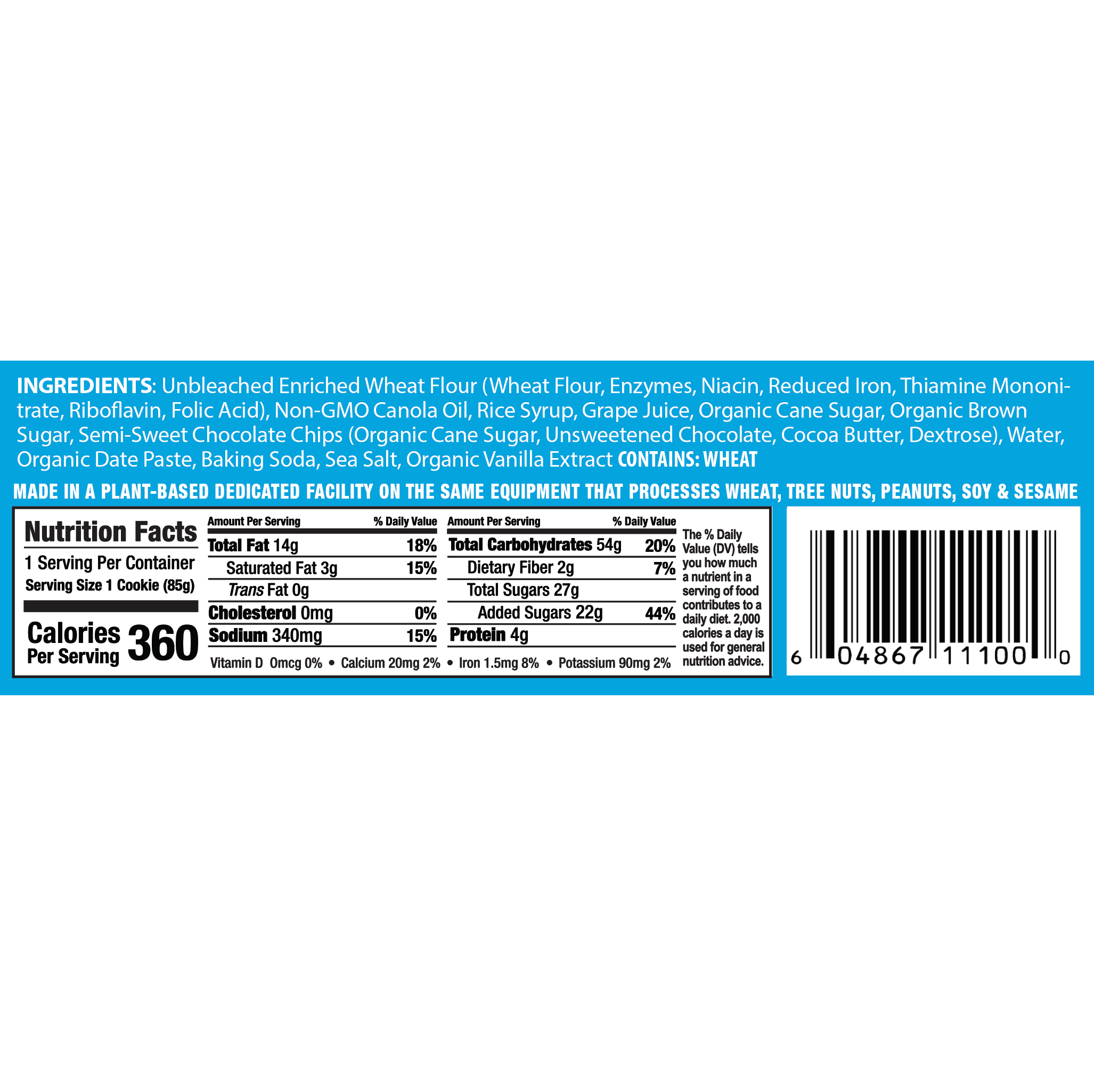 Sun Flour Baking Company - Wholesale Cookie - Chocolate Chip Cookie 3oz 12/Case 1