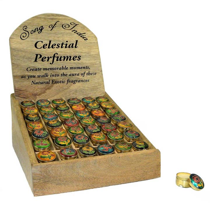 Shared Earth - Wholesale Retailer Display - Beauty & Wellness - 42 x Solid Fragrance in Brass Jar 4g, in Display Box