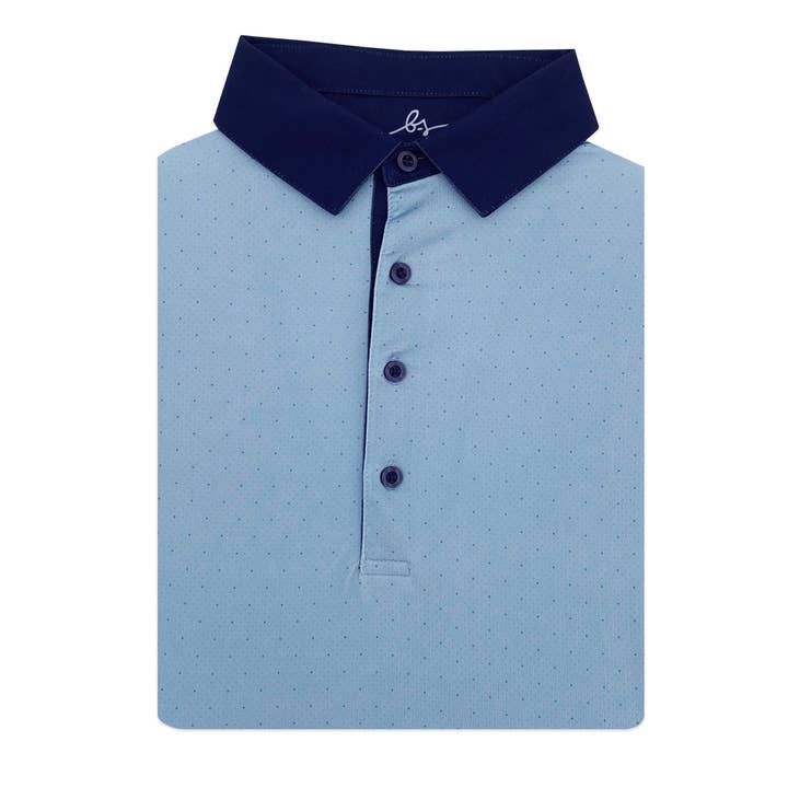 Chemise de golf à quatre boutons « Dots V2 » pour la vente par Boston Scott Golf Apparel