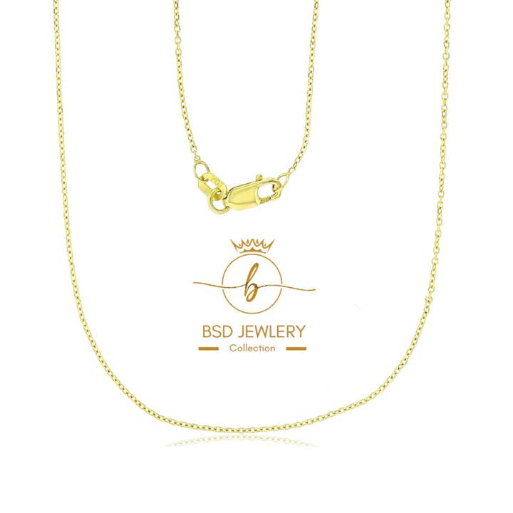 Collana a catena sottile Rollo in oro giallo 14K. per la vendita all'ingrosso da parte di BSD TRADING