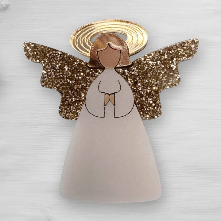 Kerstengel Broche voor wholesale door Foxx & Ginger Jewellery