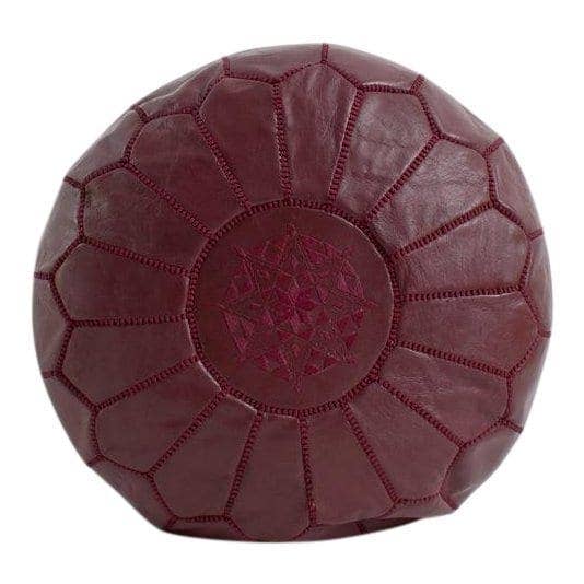 Pouf marocain, Bourgogne pour la vente par Morrisque