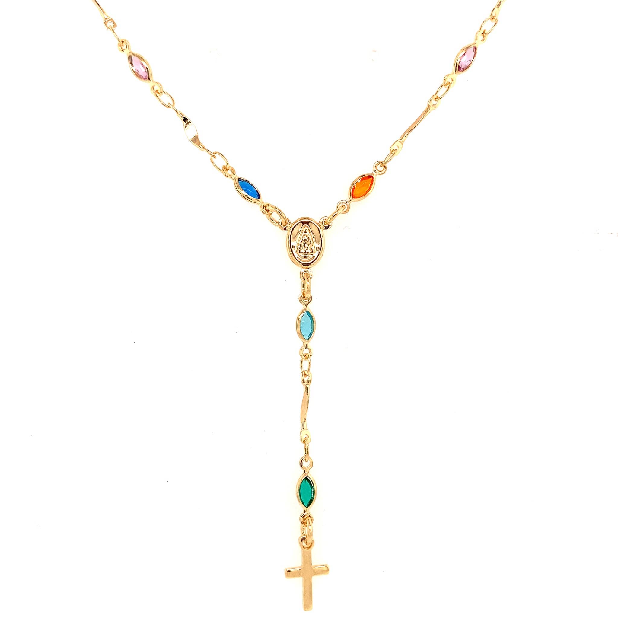 Mali Beads – Großhandel Kette mit Anhänger/Charm – Goldgefüllte Edelstein-Rosenkranzkette – Zarter Schichtschmuck1