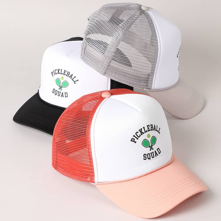 Pickleball Squad 2 Tone Trucker Hat with Lining for wholesale by Fashion City