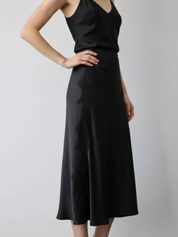 Asymmetric Lace Trim Skirt for wholesale by ELPPIS US