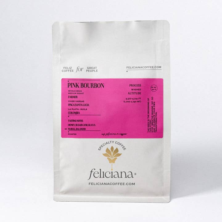 Feliciana Pink Bourbon Whole Bean 12 oz (340 gr) for wholesale by Feliciana Specialty Coffee