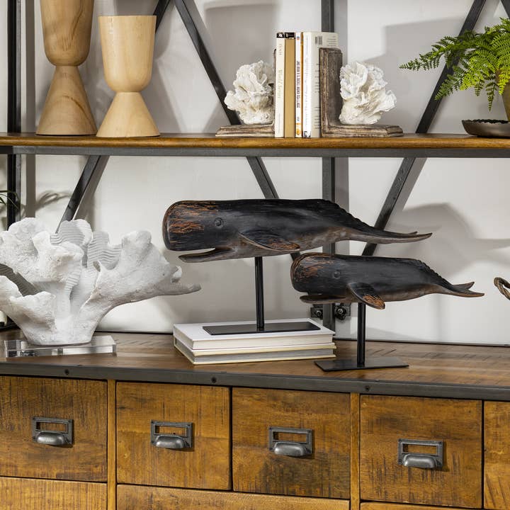 The Gerson Companies - Wholesale Decorative Tabletop Object - The Gerson Company 12.99"L H Resin Coral w/ Acrylic Base1