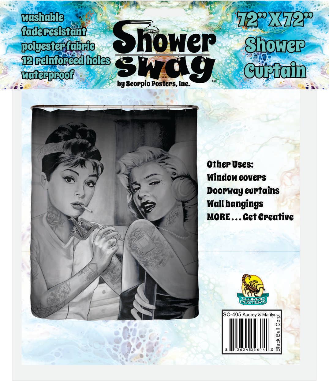 Scorpio Posters - Wholesale Shower Curtain - Shower Swag™ Shower Curtain  - Audrey And Marilyn1