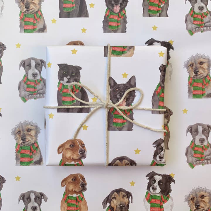 StreetVet Christmas Charity Wrapping Paper for wholesale by lil wabbit