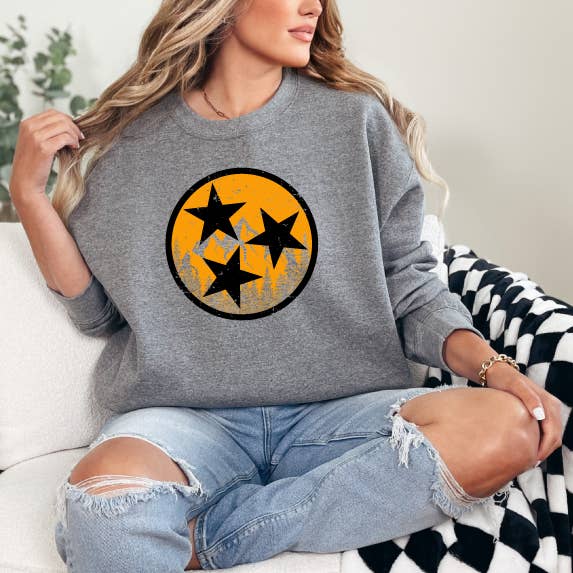 Sudadera Tennessee Mountains Crew - gris jaspeado grafito para venta al por mayor de Crossaid