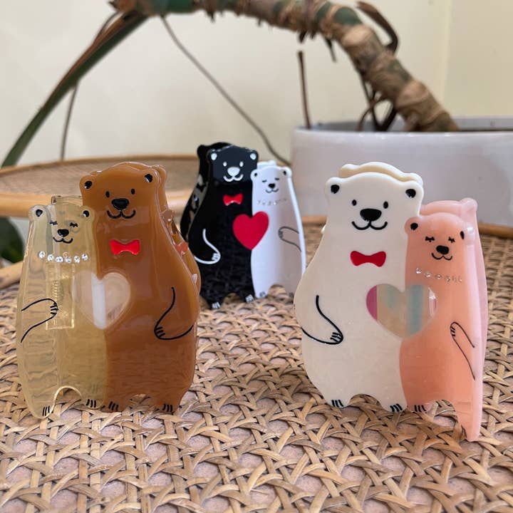 Cute Bear Hair Claw Clip for wholesale by SOMETHING MINTY