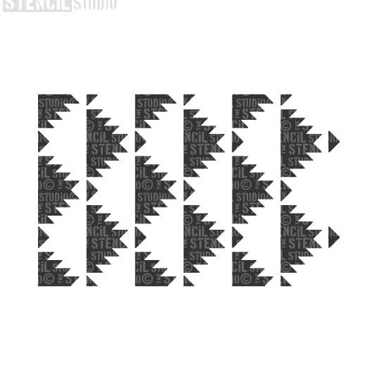 Sawtooth Repeat Stencil for wholesale by The Stencil Studio