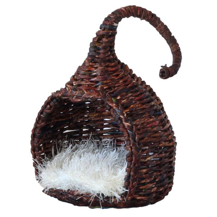 Lenasminiland - Venta al por mayor Juego de accesorios para muñecas - Niños - Silla colgante miniatura de mimbre para casa de muñecas, columpio tipo huevo para muñecas BJD