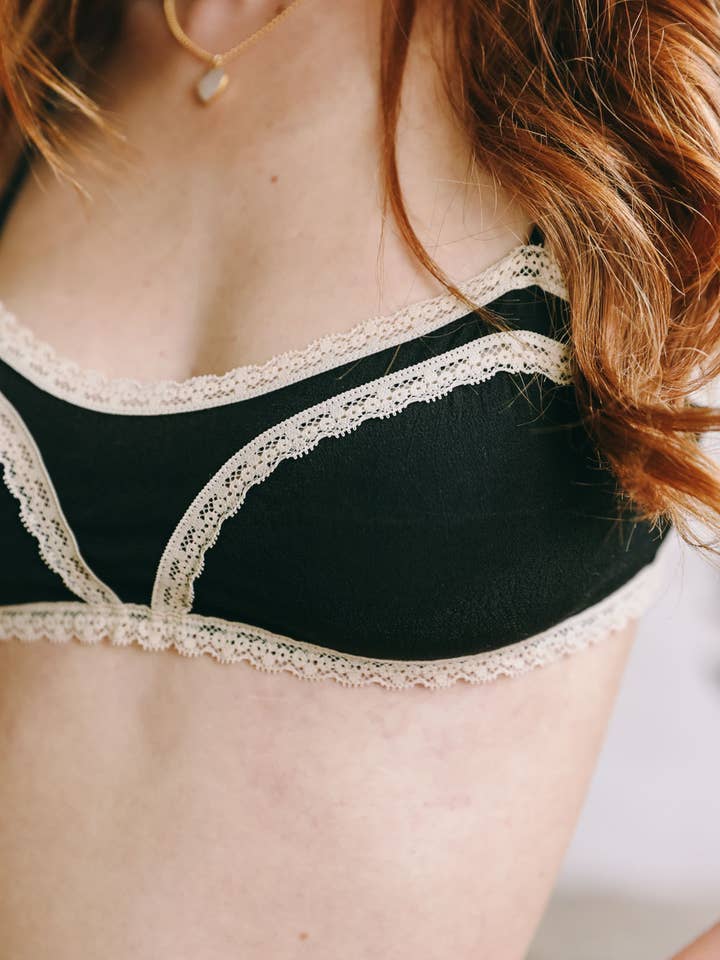 Leto Accessories - Venta al por mayor Brallete - Mujer - Conjunto de bragas con ribete de encaje francés retro1