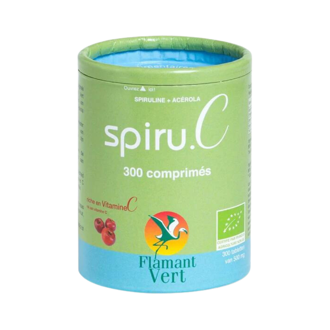 Ecohesens - Vendita all'ingrosso Vitamine/integratori orali - SpiruC (spirulina + acerola) - 300 compresse - Flamingo vert0