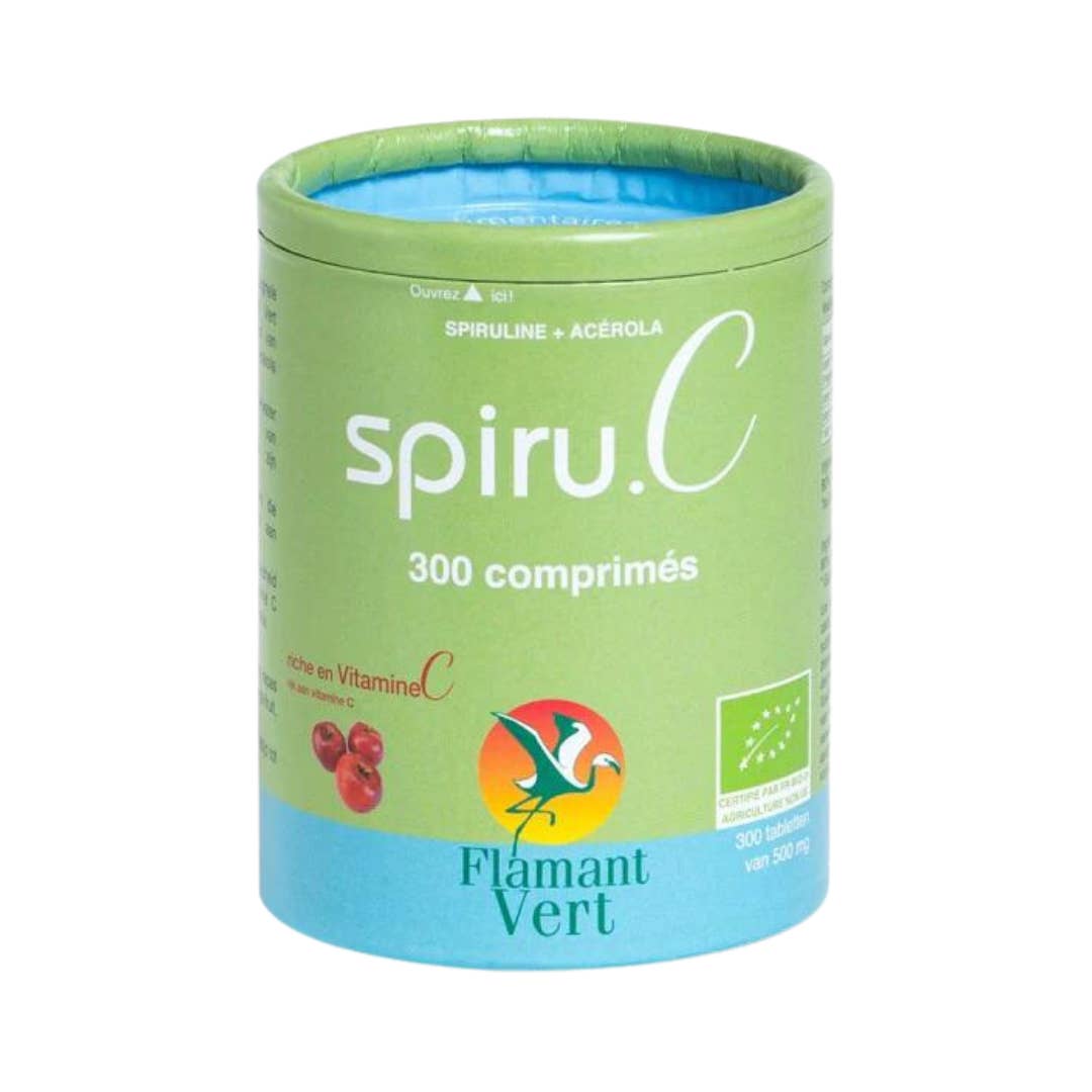 Ecohesens - Vente Supplément oral/vitamine - SpiruC (spiruline + acérola) - 300 comprimés - Flamant vert