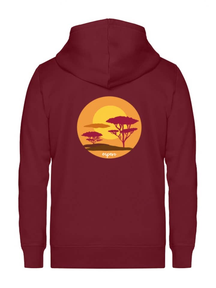 Zipper espero Free Bordeaux con stampa sul retro per la vendita all'ingrosso da parte di espero