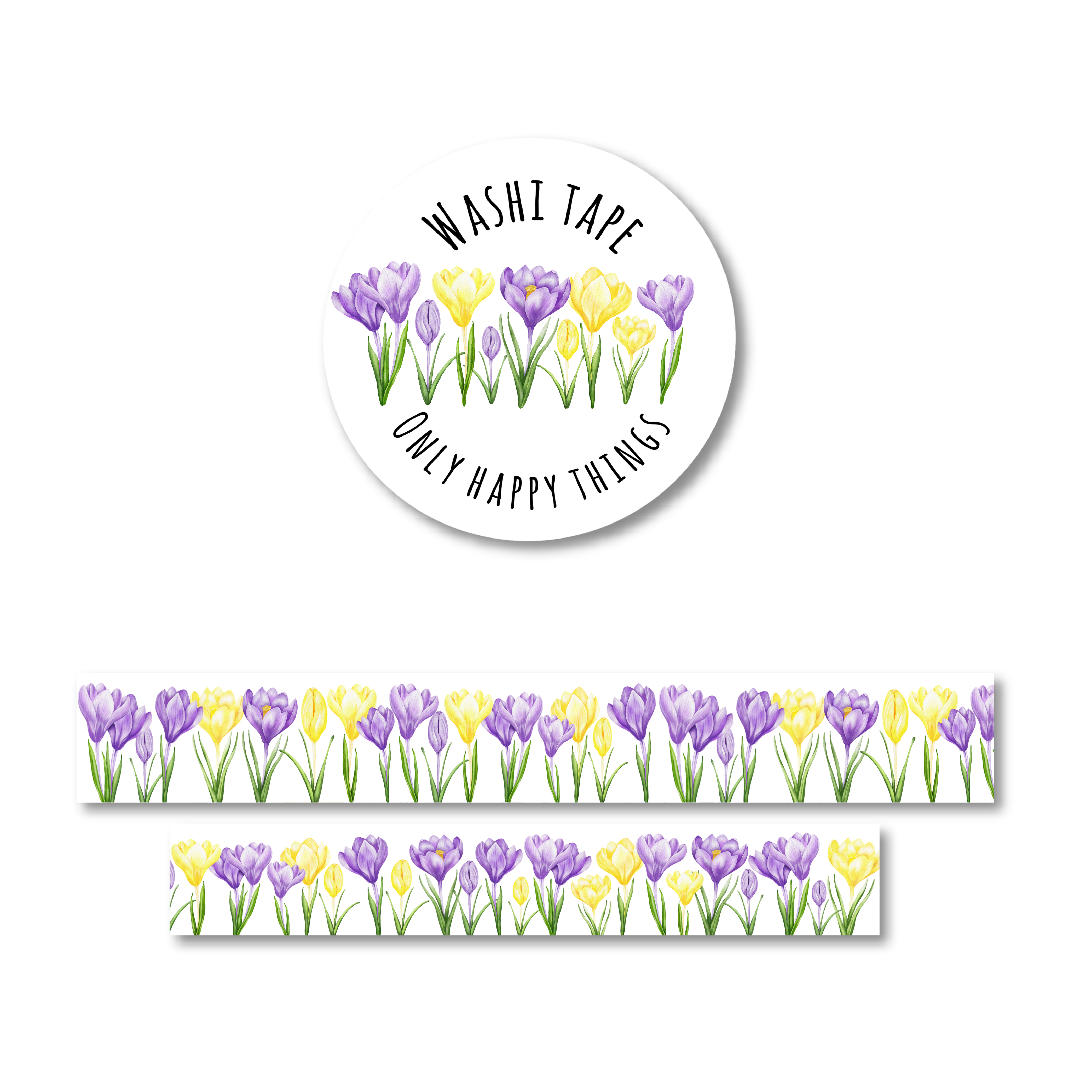 Only Happy Things Stationery - Wholesale Washi Tape - Washi tape krokussen0