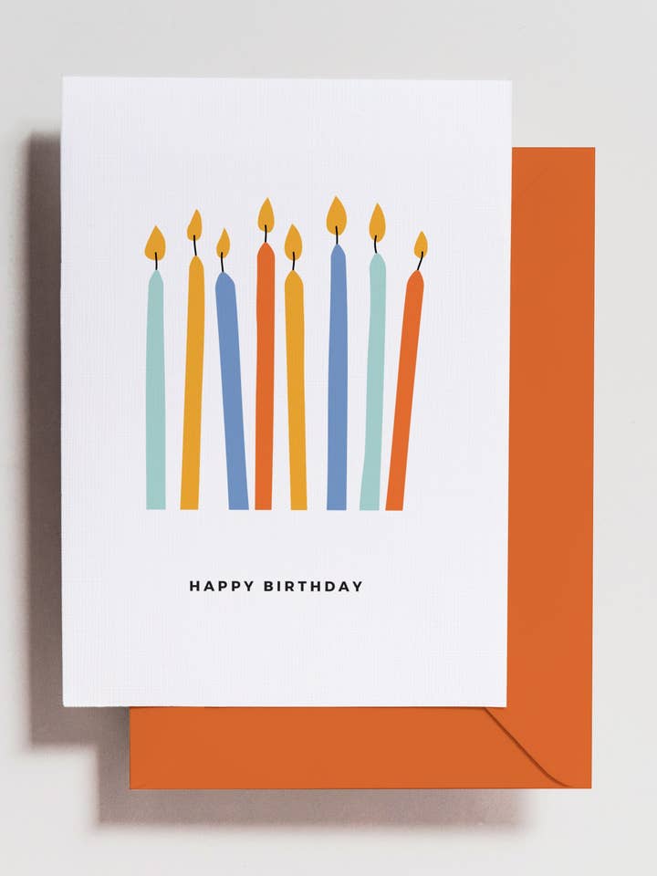 Birthday Candles Card for wholesale by Haven Print Co.
