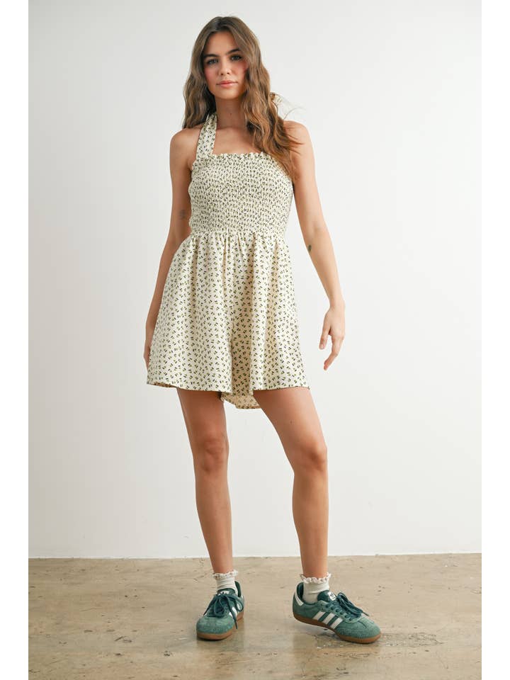 BUTTERMELON - Vendita all'ingrosso Vestito - Donna - Abito Mini Classico Ditsy - BMR767210