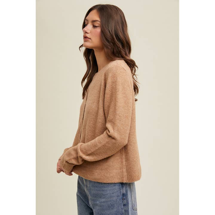 TOAST BRUSHED TANK AND CARDIGAN SET / WL24-9196 for wholesale on Faire2