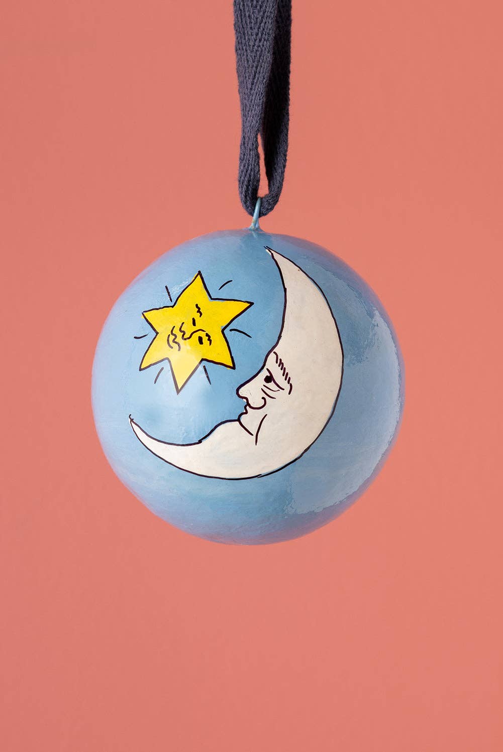 Ian Snow Ltd - Wholesale Ornament - The Moon Blue Bauble0