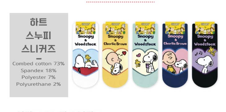 K-Wonderland – wholesale Socks – Women's – Peanuts Snoopy No Show Sneakers Cotton Women Socks6