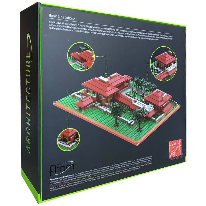 The Atom Brick - Venta al por mayor Juegos de construcción - Niños - El ladrillo atómico La casa de Frank Lloyd Wright y Darwin D. Martin