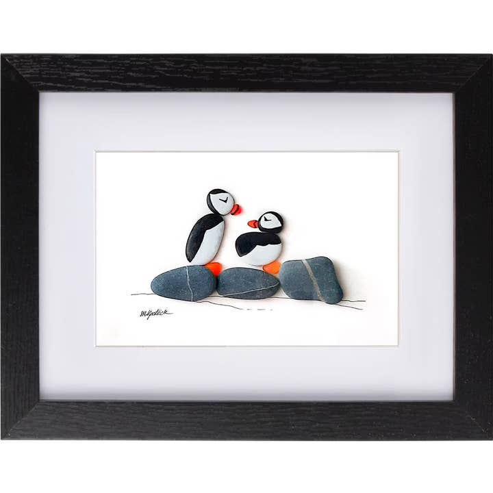 UrchinArtworks - Wholesale Art print - Puffins - Sea Glass Picture Wall Art Decor 6