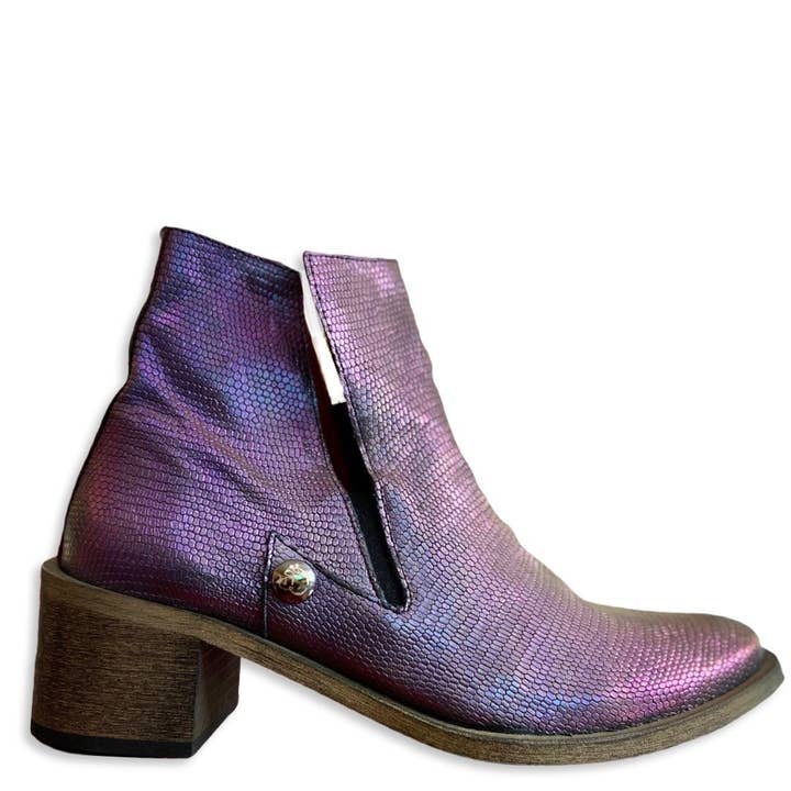 Zane - Iriserende Lilla Bootie for engroshandel hos Chanii B