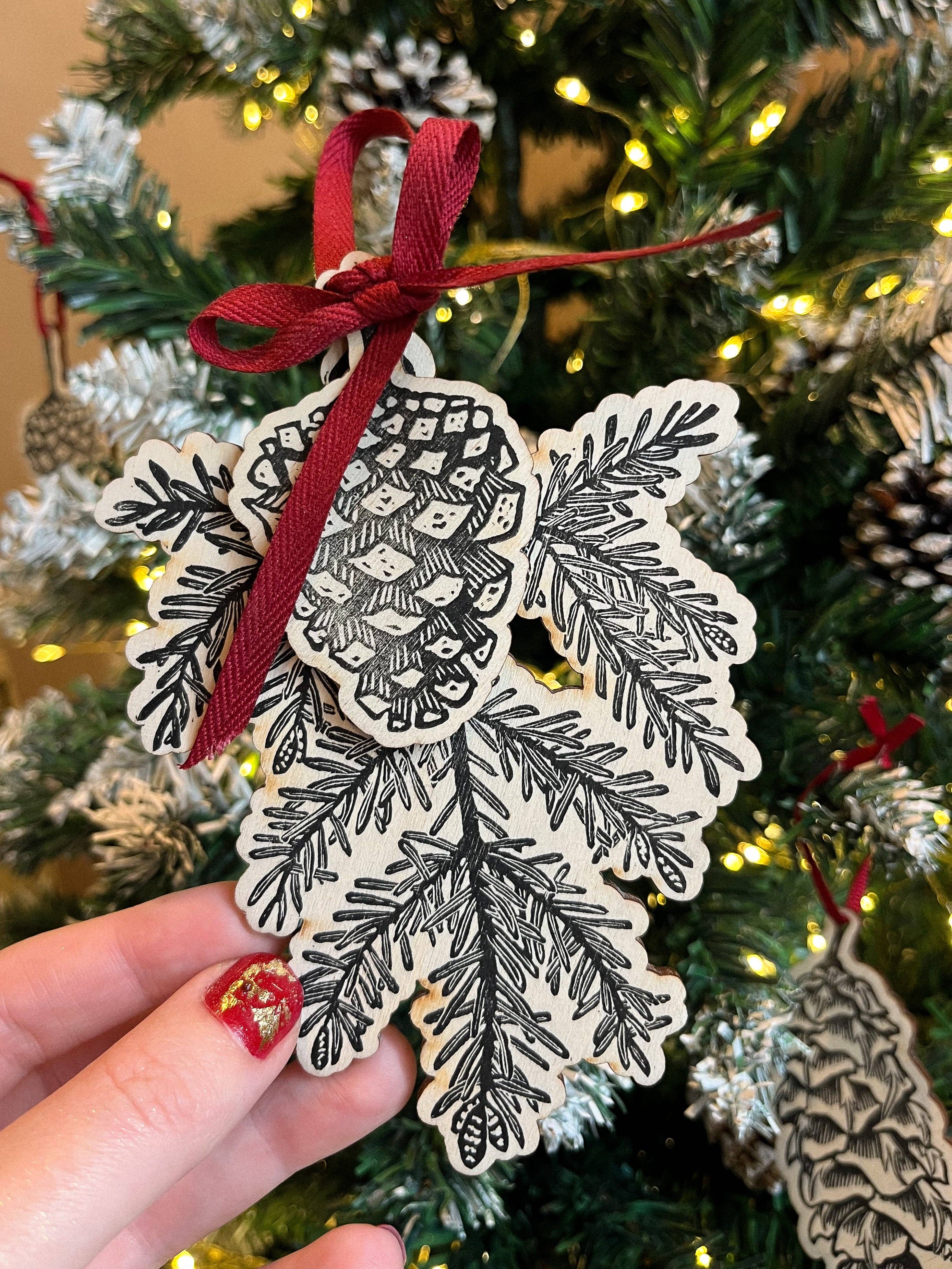 Beth Lewis Art - Wholesale Ornament - Wooden Tree Decorations8